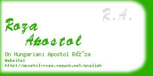 roza apostol business card